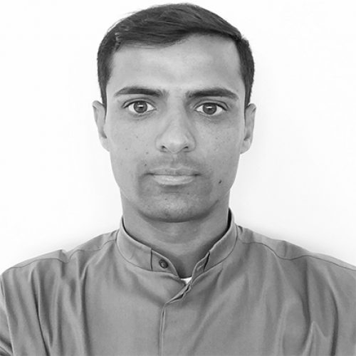 Black and white portrait of Salah ud Din
