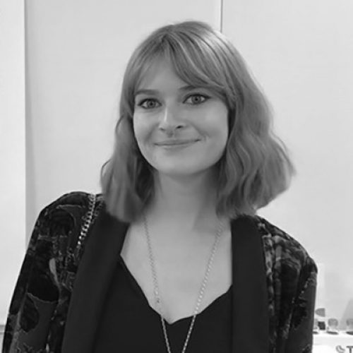 Black and white portrait of Marie Stenton