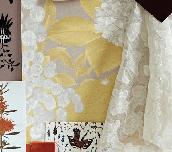 Mood board of research for a print design