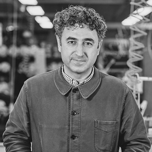 Black and white portrait of Han Ates