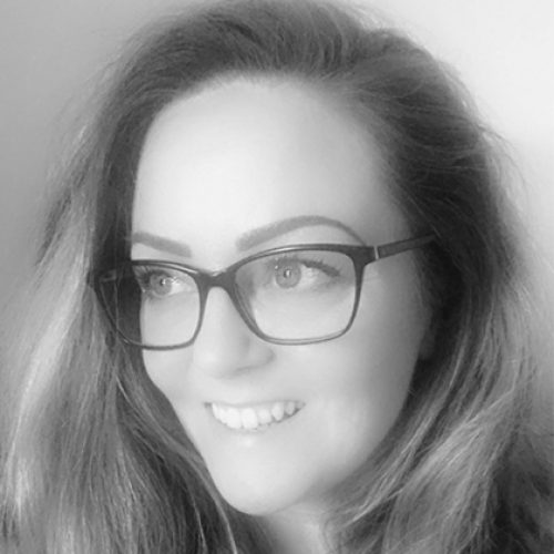 Black and white portrait of Laura Houghton