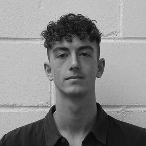 black and white portrait of Rowan Minkley