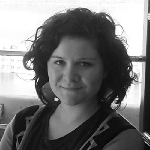 black and white portrait of Kate Wakeling
