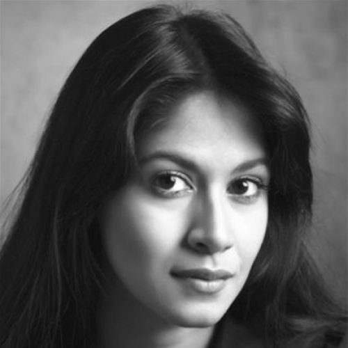 black and white portrait of Shama Rahman