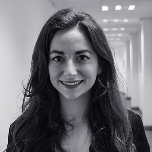 Black and white portrait of Laura Solomon